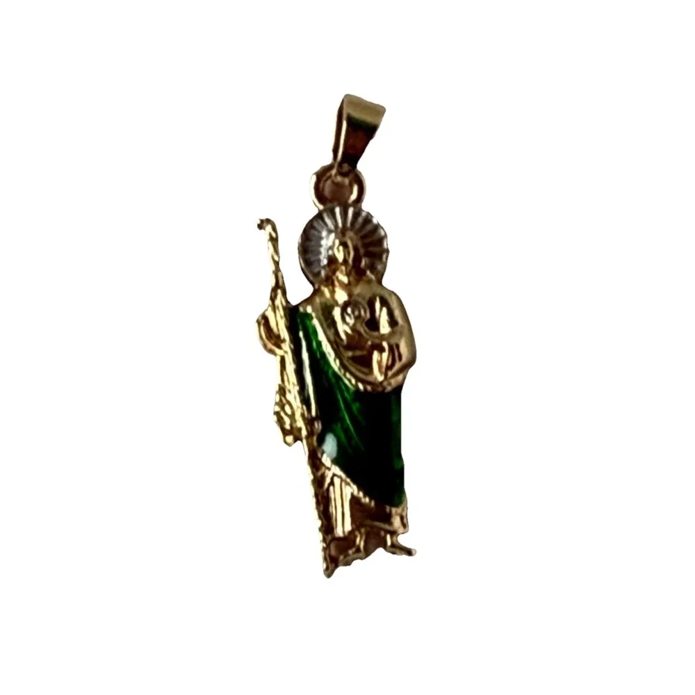 New Chain 24” with‎ St. Jude’s Tadeo laminated Gold charm